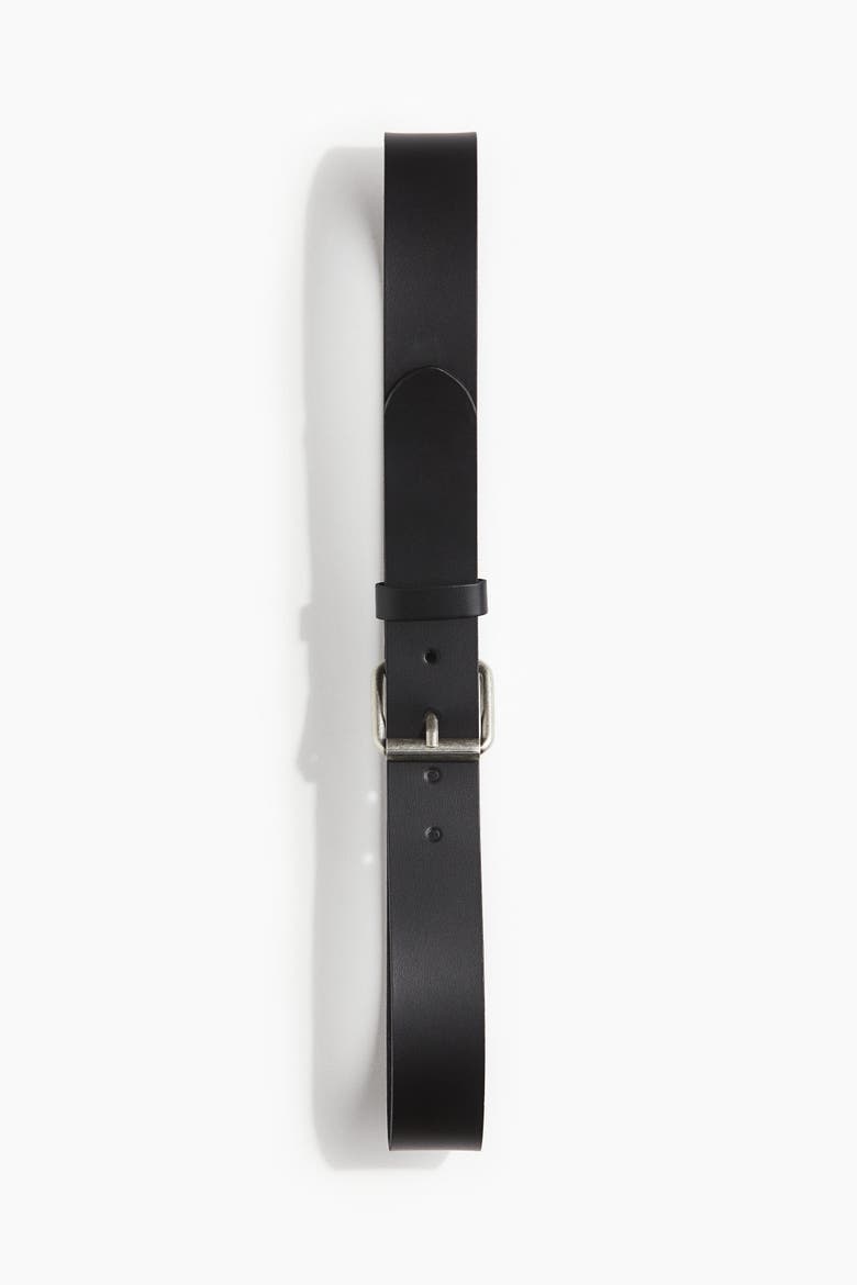 Leather Belt, Alternate, color, Black