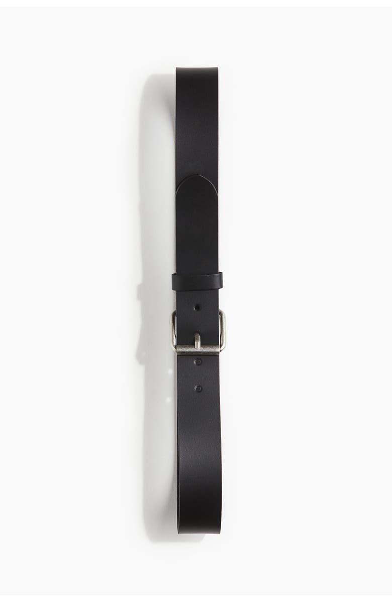 H&M Leather Belt, Alternate, color, Black