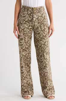 Democracy Dart Print Wide Leg Pants