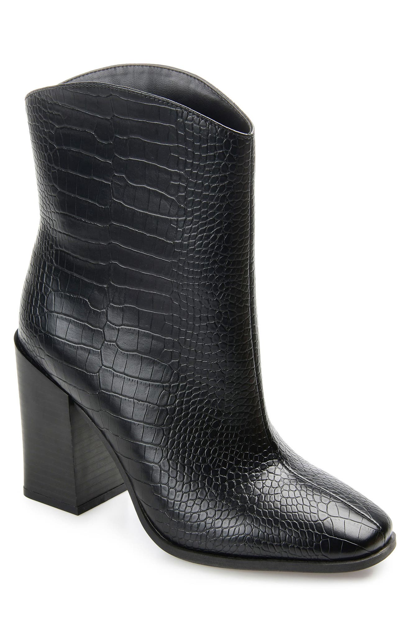 Journee Collection Brekkin Croc Embossed Western Bootie