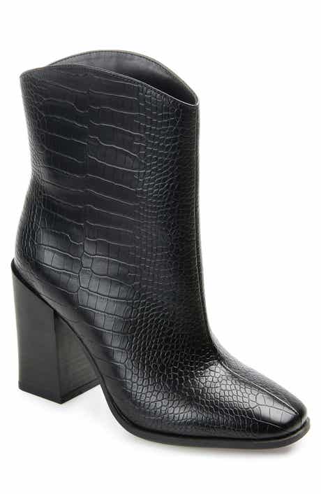Journee Collection Brekkin Croc Embossed Western Bootie