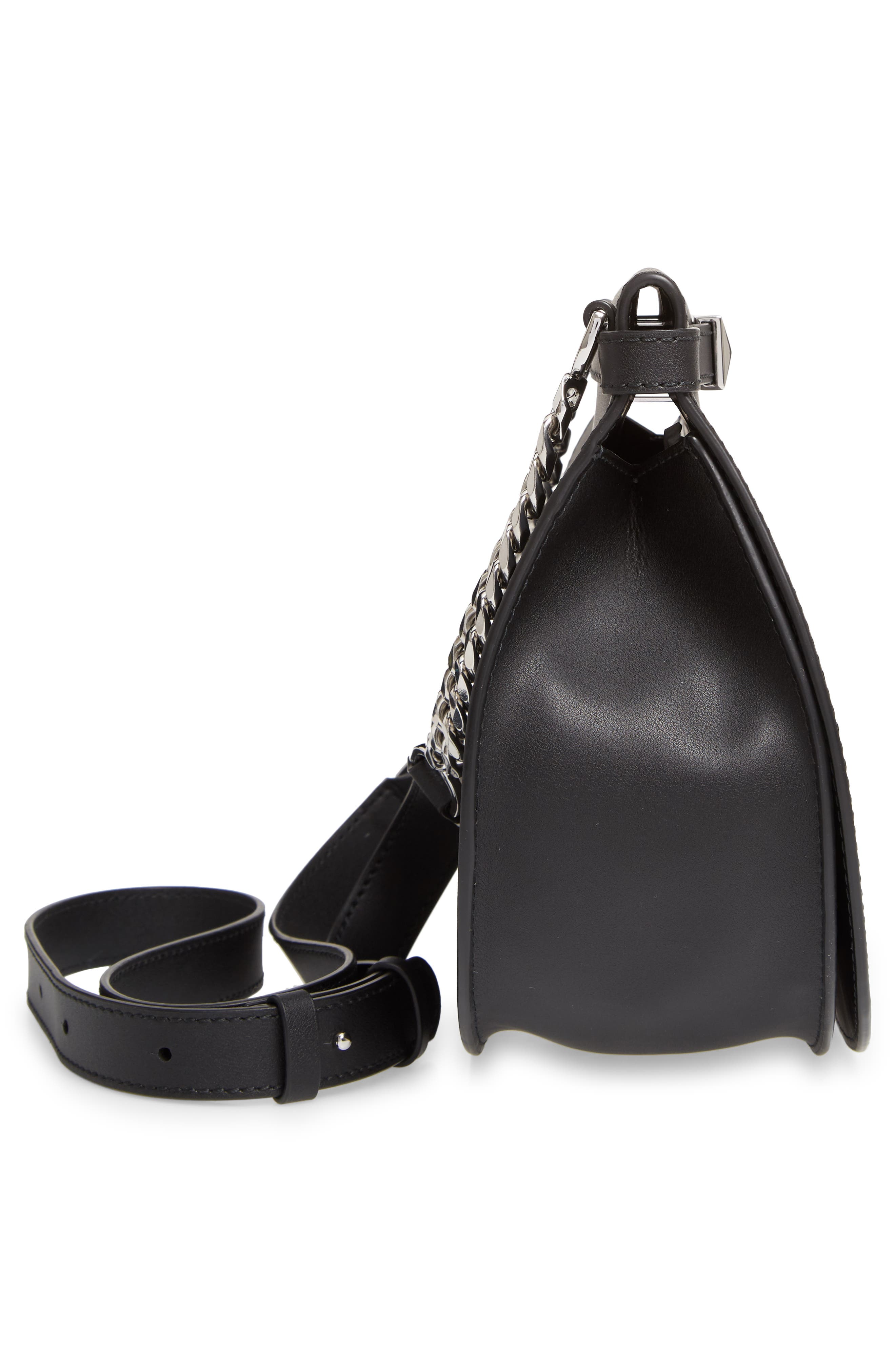 BOSS Nathalie Leather Shoulder Bag, Alternate, color, 