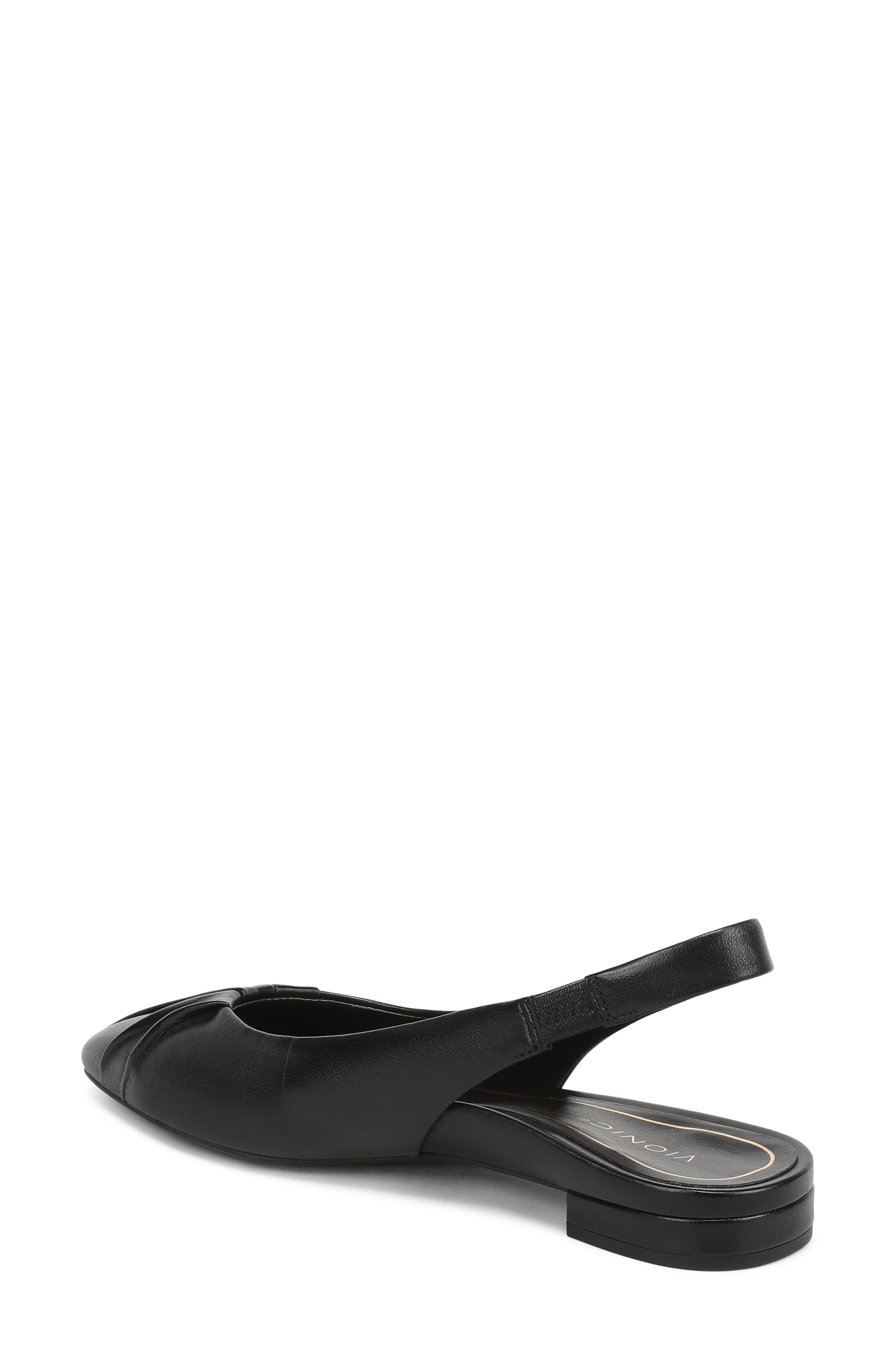 Vionic Gabriella Slingback Flat, Alternate, color, Blackleather
