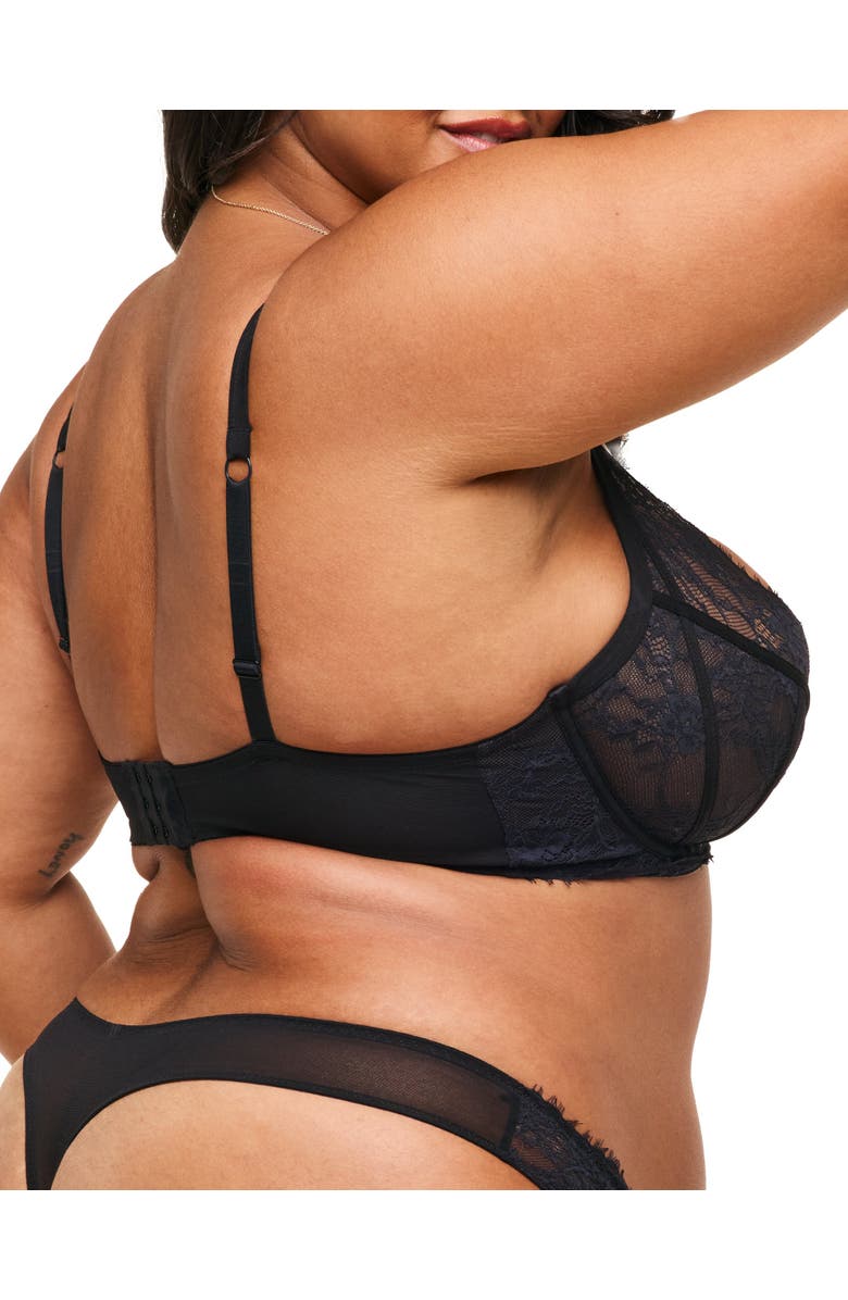 Adore Me Mandi Unlined Demi Bra, Alternate, color, Black