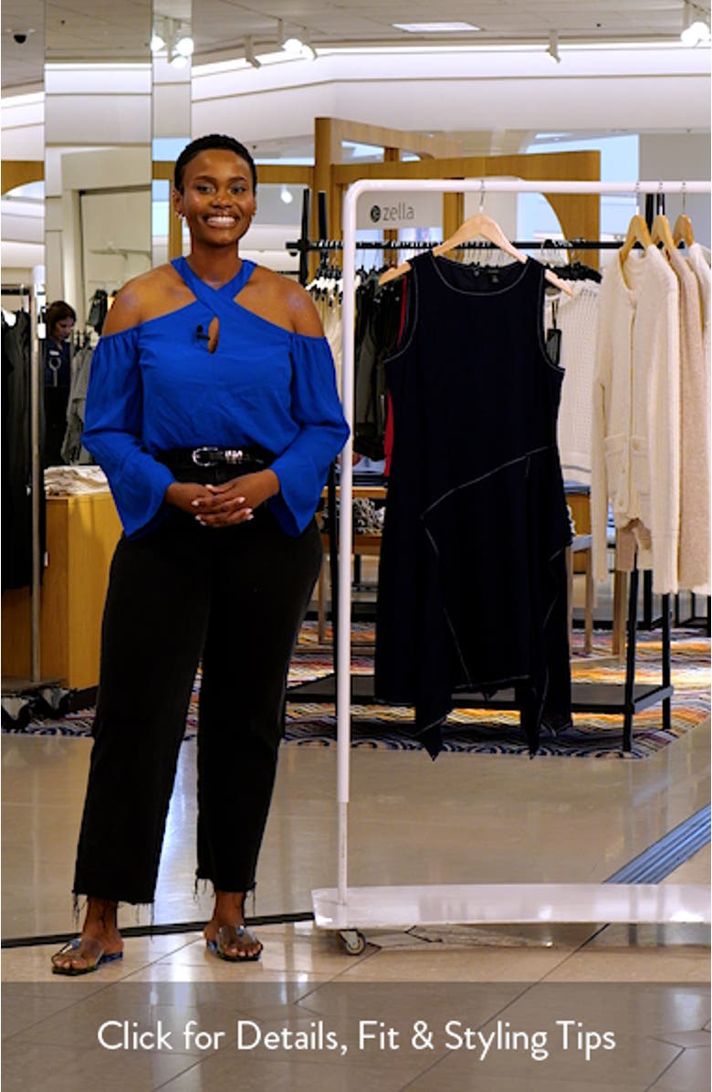 Sleeveless Asymmetric Hem Minidress, sales video thumbnail