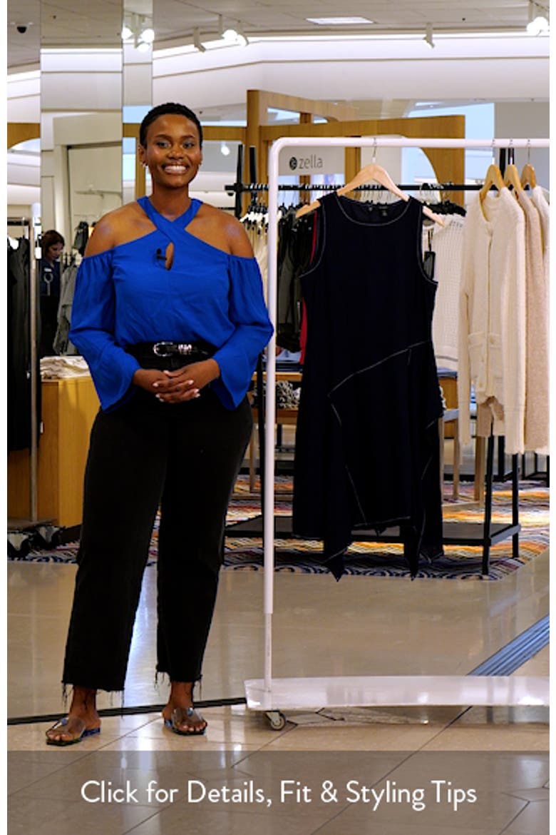 Sleeveless Asymmetric Hem Minidress video