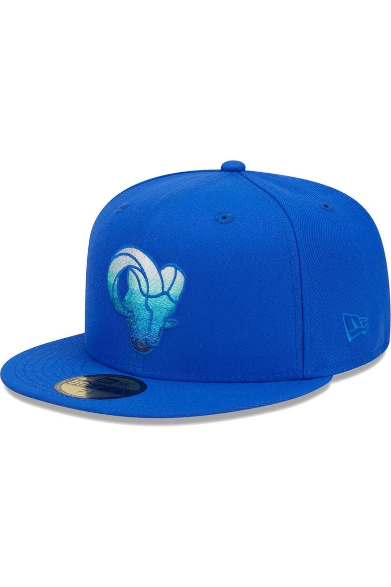 Men's New Era Royal Los Angeles Rams Gradient 59FIFTY Fitted Hat, Main, color, Royal