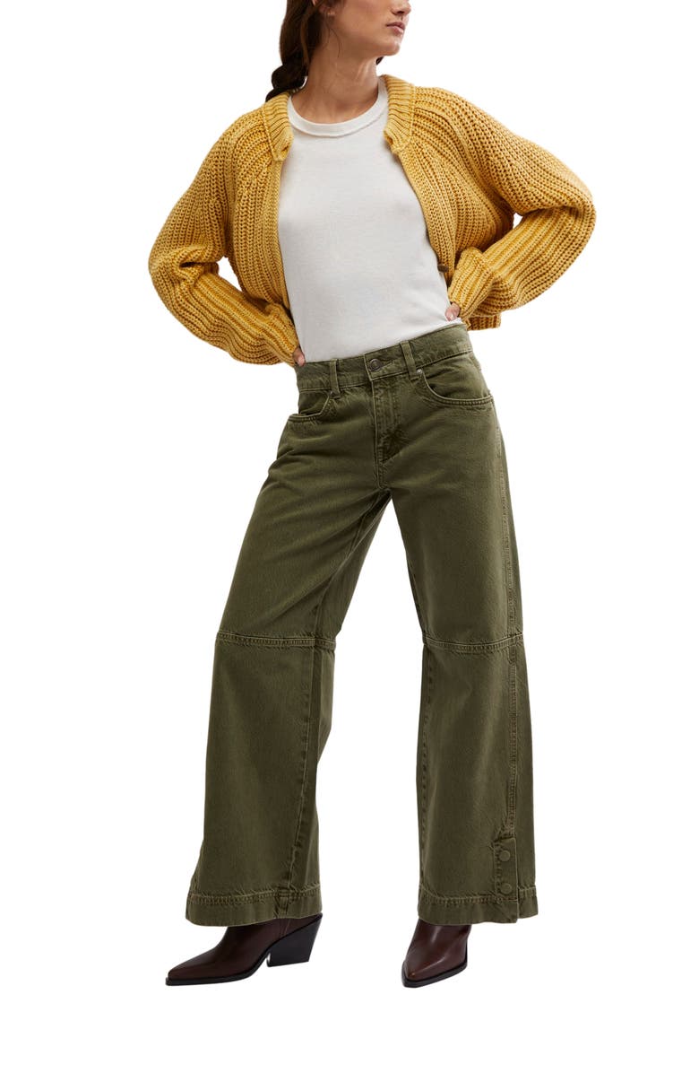 Free People Benji Relaxed Wide Leg Jeans, Alternate, color, 