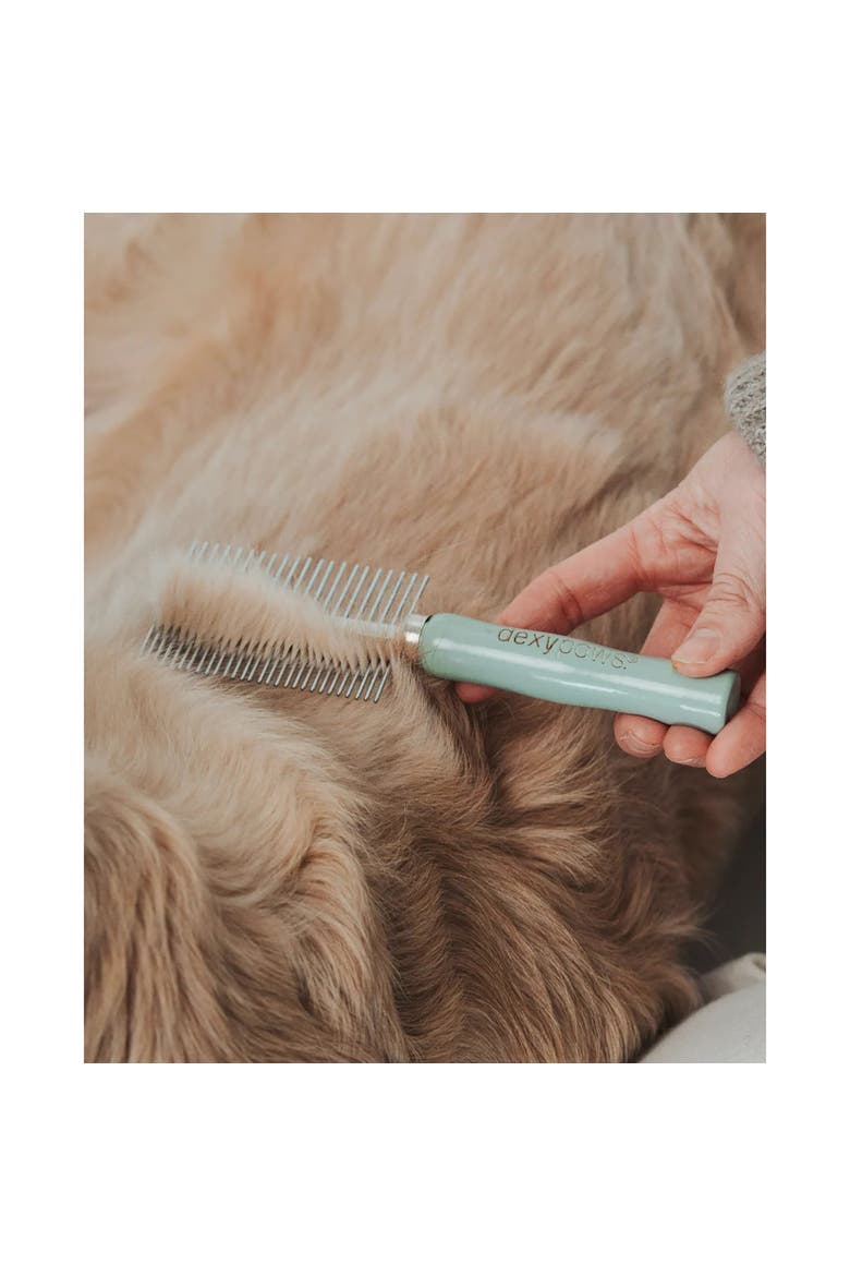 Stainless Steel Pet Comb, Sage Green, Dog & Cat Grooming Tool, Alternate, color, Green