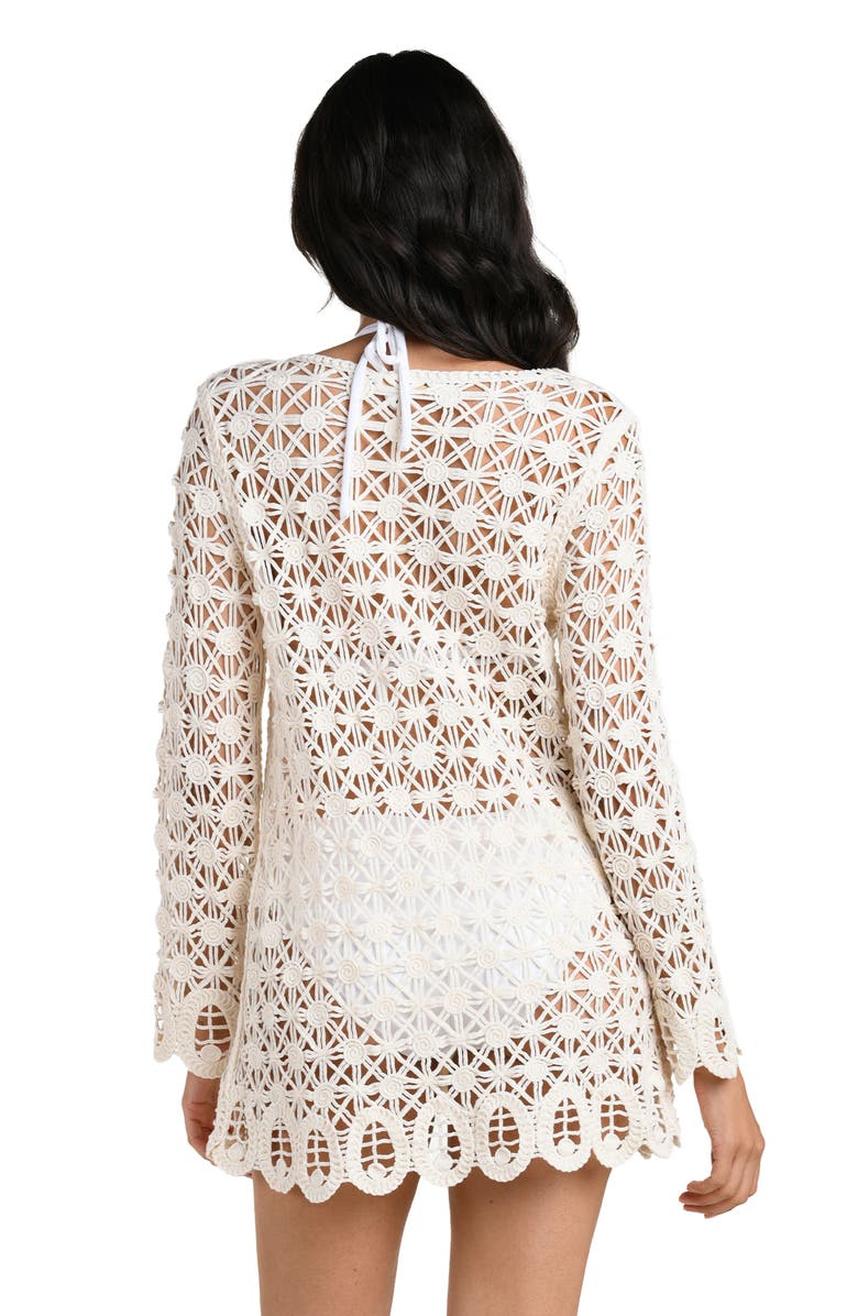 La Blanca Serenity Tie Front Cotton Cover-Up Tunic, Alternate, color,