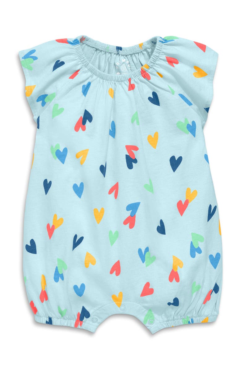 Primary Baby Flutter Sleeve Shortie In Confetti Hearts, Main, color, 