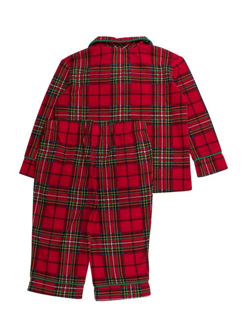 Rufflebutts Gender Inclusive Button Up Pajama Set In Red