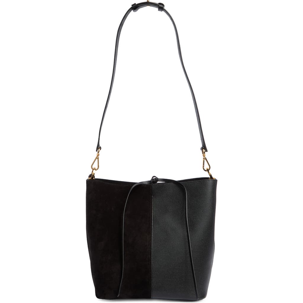 Stuart Weitzman 50/50 Bucket Bag In Black
