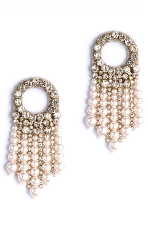 Makena Faux Pearl Drop Earrings