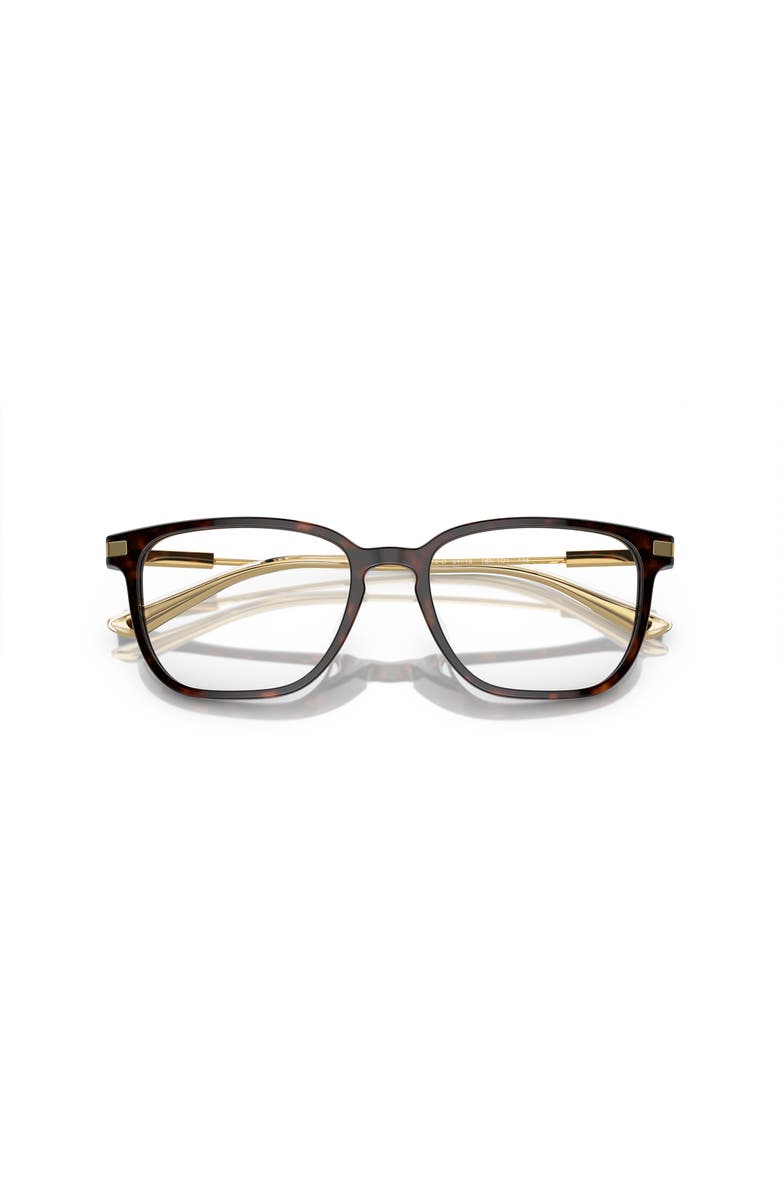 Prada 54mm Rectangle optical glasses, Alternate, color, Brown
