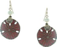 OLIVIA WELLES Lizzie Sand Dollar Drop Earrings