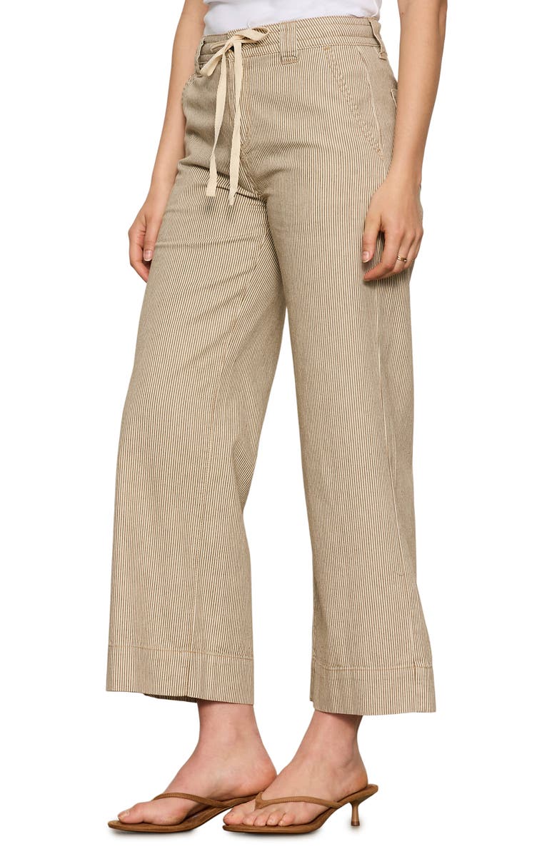 Sanctuary Lily Stripe Crop Pants, Alternate, color, Lido Stripe Brown