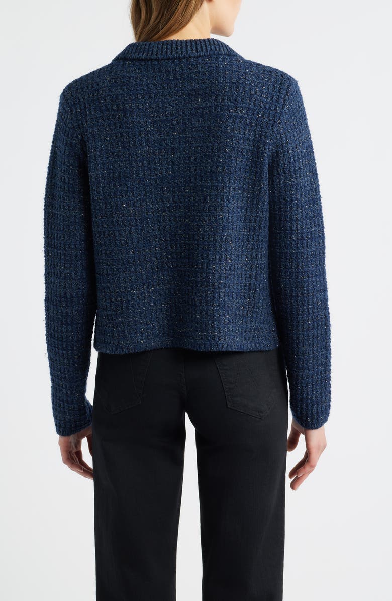 MARGARET O'LEARY Gabrielle Metallic Jacket, Alternate, color, Navy