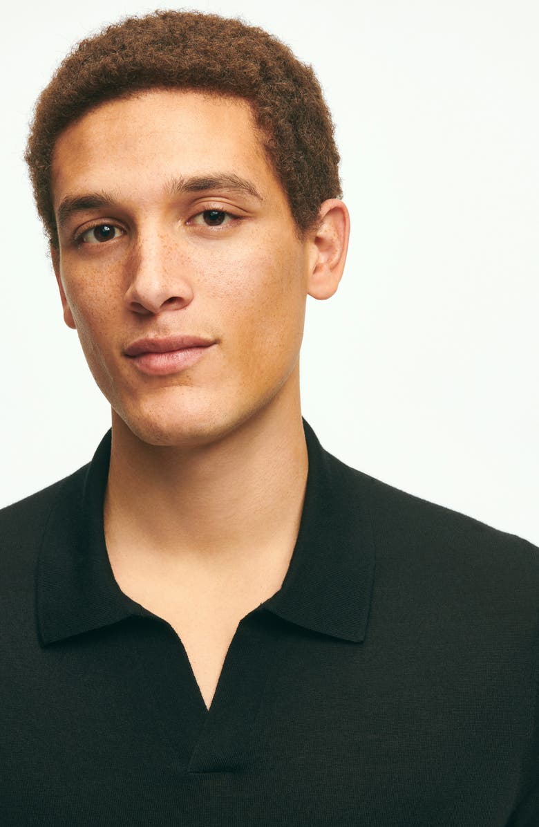 Brooks Brothers Lux Lightweight Johnny Collar Polo Sweater, Alternate, color, 