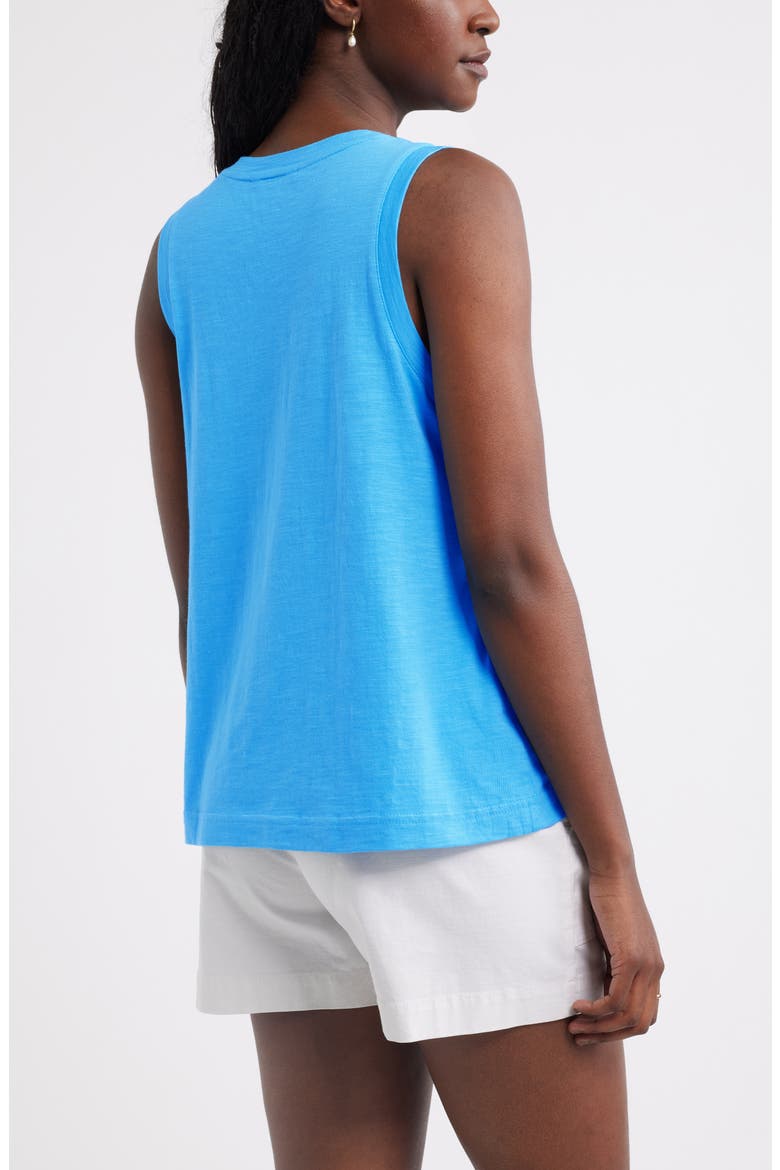 Cotton Blend Slub Swing Tank, Alternate, color, BLUE MAYA