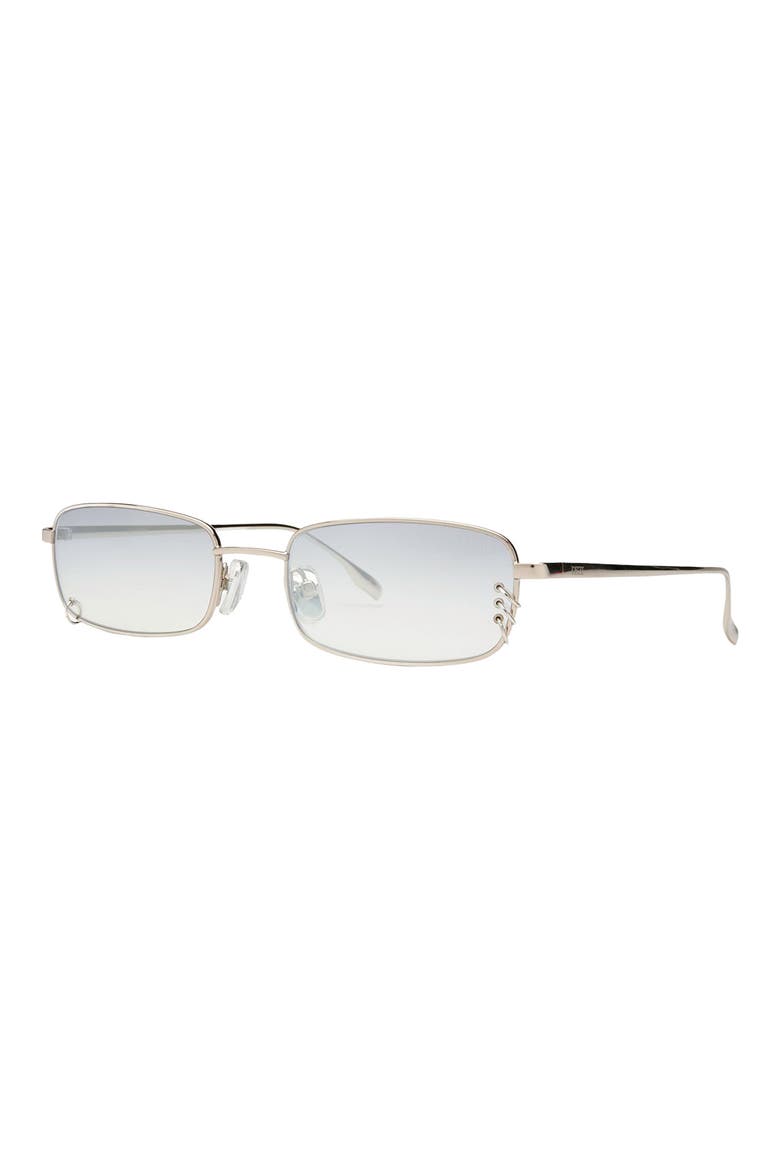 Hooked 54mm Rectangular Sunglasses, Alternate, color, SILVER / BLUE FADED FLASH