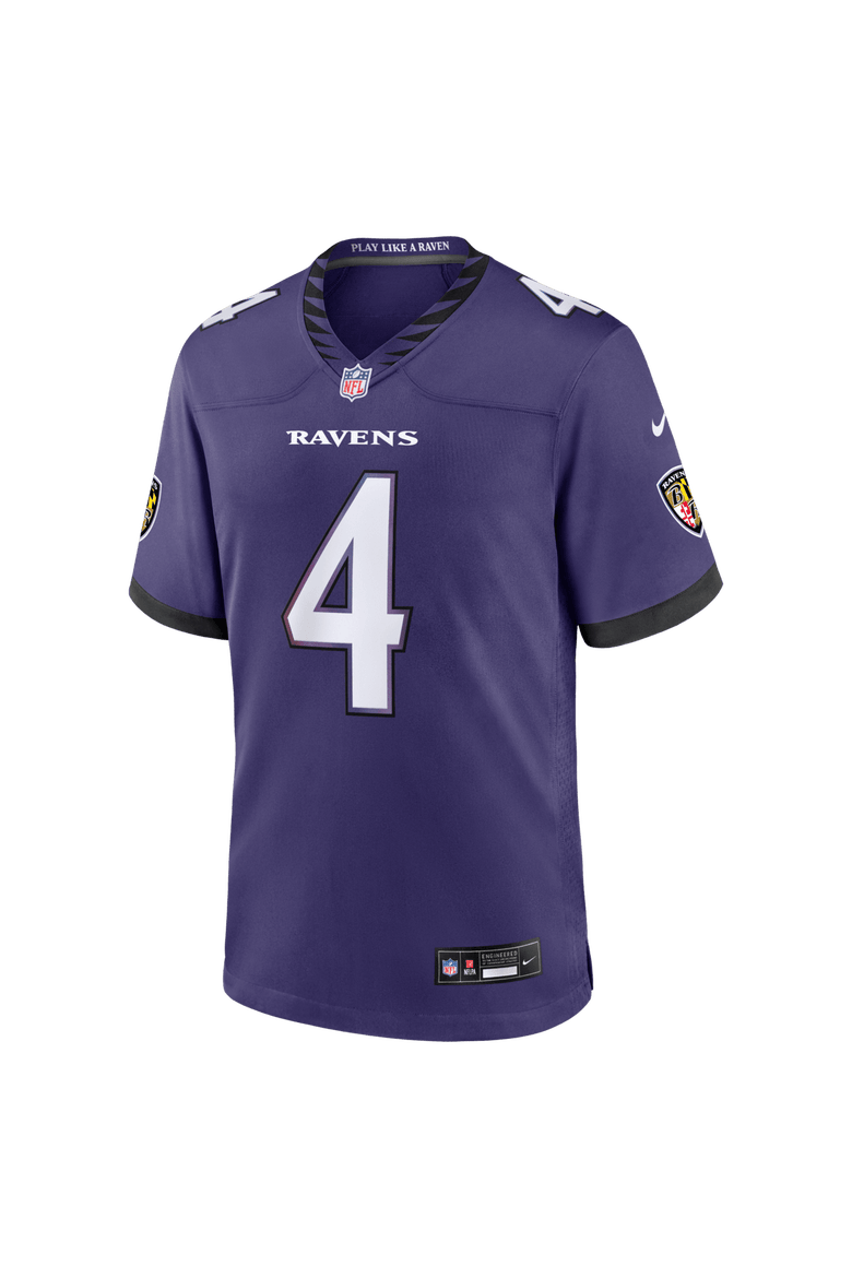 Men's Nike Zay Flowers Purple Baltimore Ravens Team Game Jersey, Alternate, color, Purple