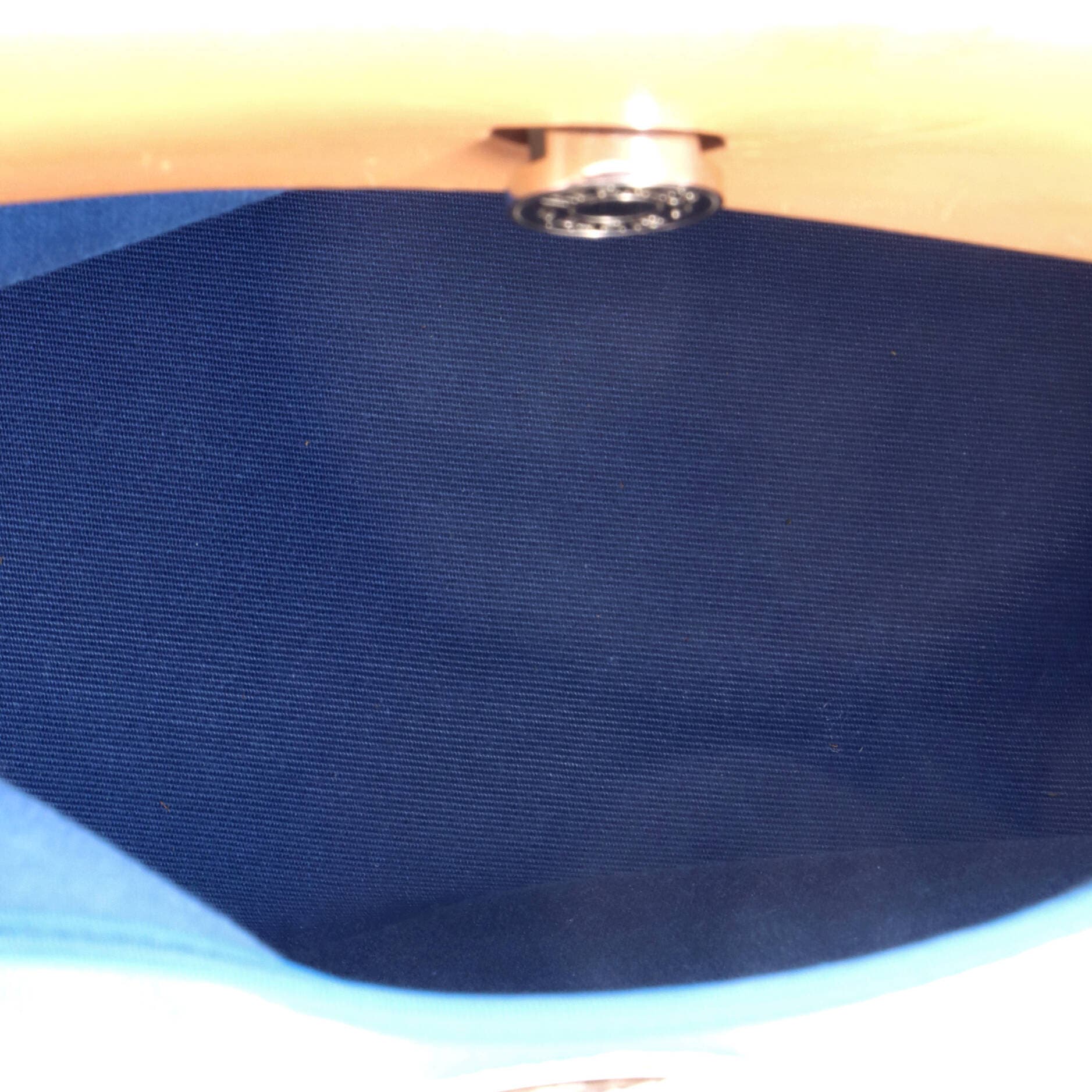Herbag Zip Leather and Toile 31, Alternate, color, Blue