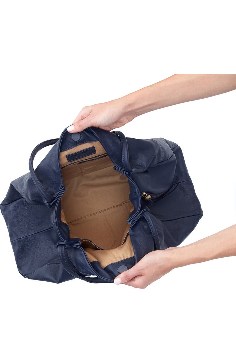 HOBO Prima Leather Shoulder Bag, Alternate, color, Navy