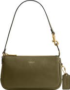 COACH Plaza 18 Natural Grain Leather Shoulder Bag