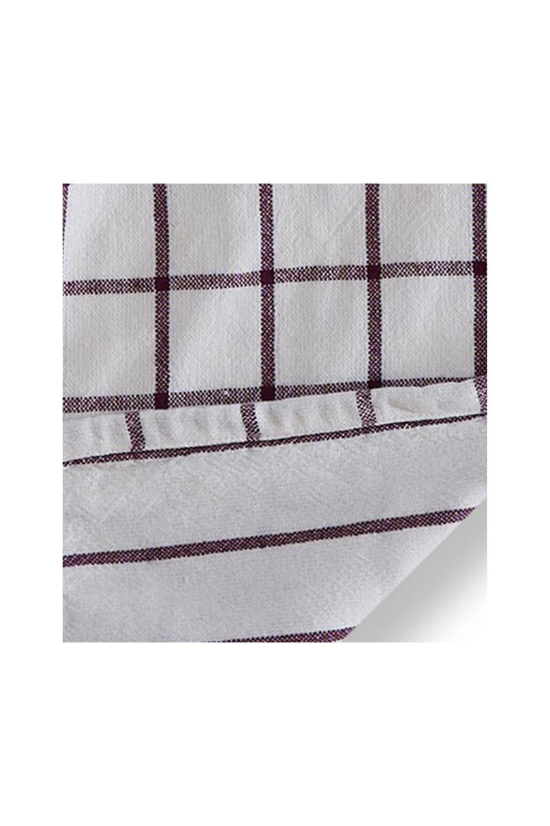Classic Reversible Plum Purple Windowpane Cotton Dishtowel, Alternate, color, Purple