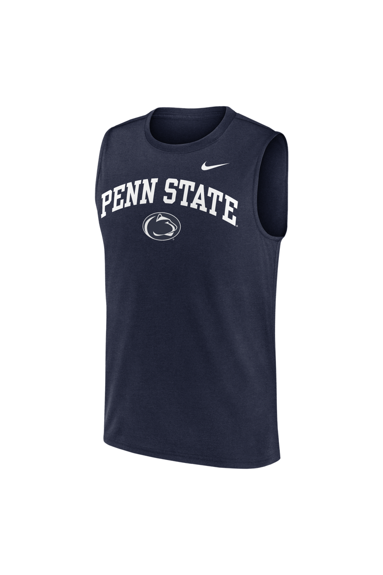 Men's Nike Navy Penn State Nittany Lions Primetime Legend Arch Dri-FIT Muscle Tank Top, Alternate, color, Navy
