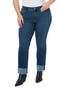 Straight Leg High Cuff Jeans