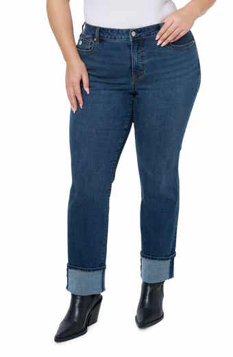 Seven7 Straight Leg High Cuff Jeans