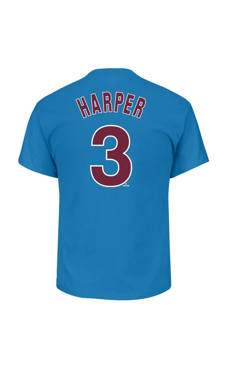 PROFILE Men's Profile Bryce Harper Light Blue Philadelphia Phillies Big & Tall Player Name & Number T-Shirt, Alternate, color, Light Blue