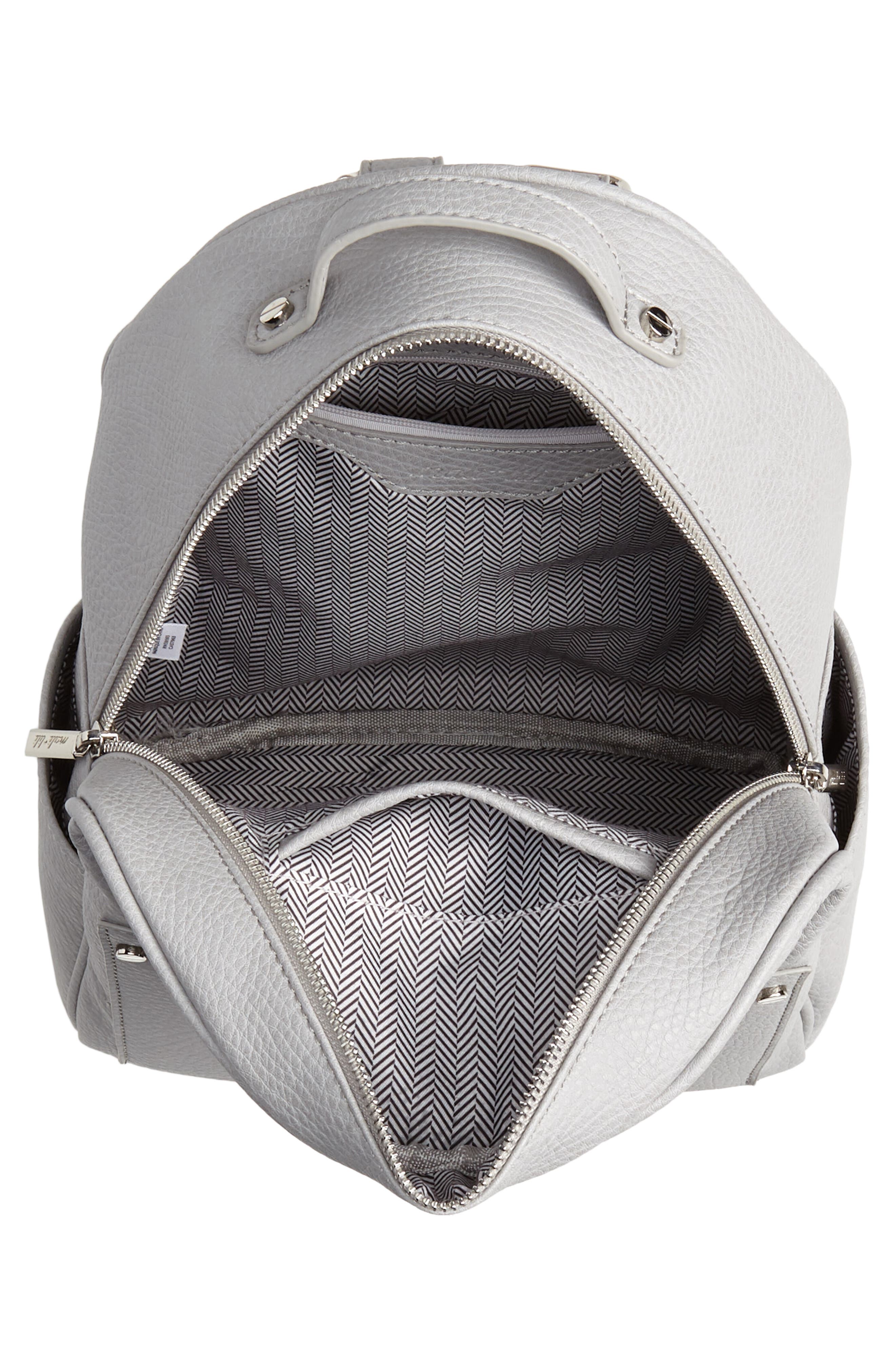 Madison Vegan Leather Backpack, Alternate, color, GREY