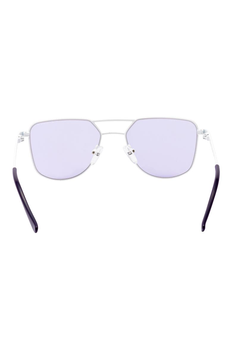 Kids' Hipster 48mm Polarized Sunglasses, Alternate, color, ROBOTIC WHITE