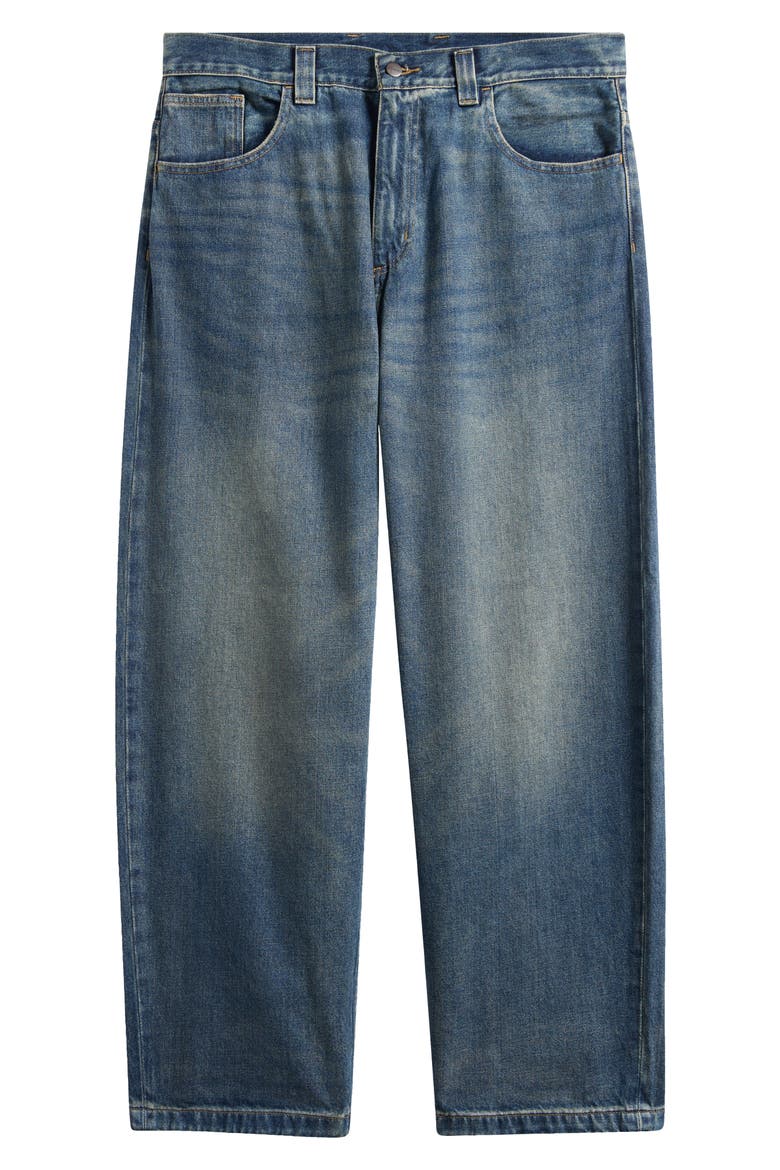 Brandon Loose Straight Leg Jeans, Alternate, color, BLUE WORN USED WASH