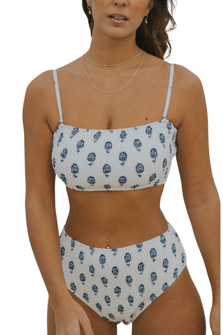 Porto Bandeau Bikini Top, Main, color, White