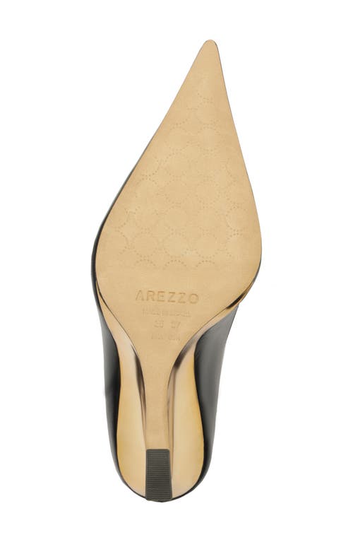 Arezzo Roxy T-strap Pointed Toe Wedge Pump In Black