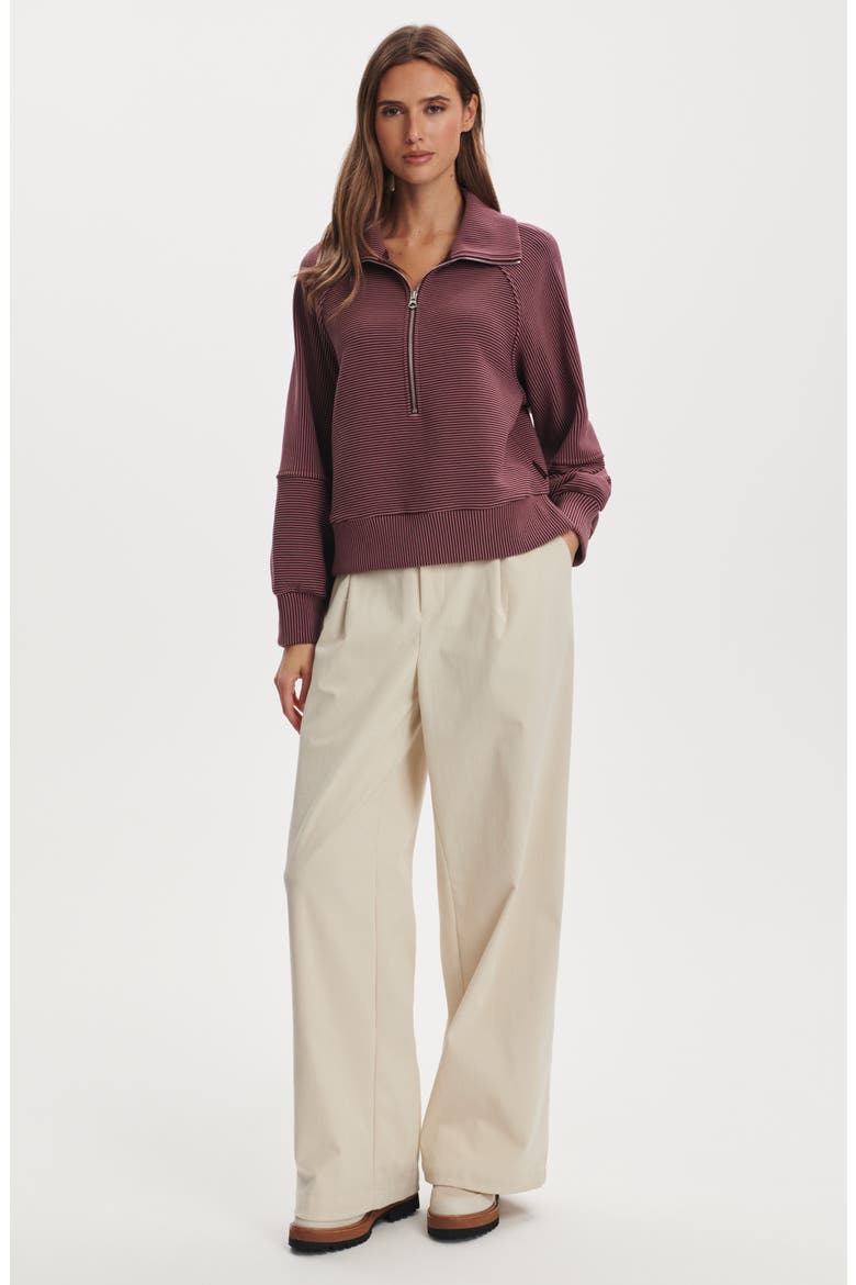 Milano Half-Zip Sweatshirt, Alternate, color, SASSAFRASS / WISTFUL MAUVE