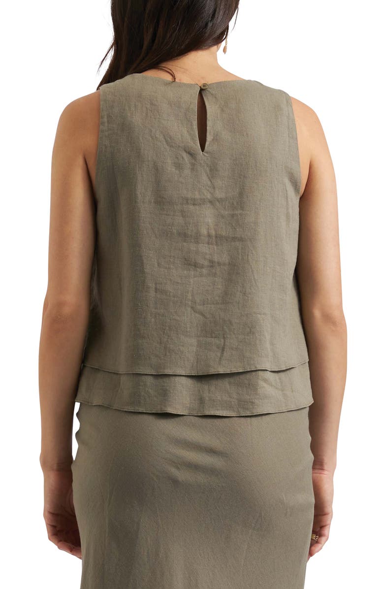 Ripe Maternity Peyton Linen Nursing Top, Alternate, color, Olive