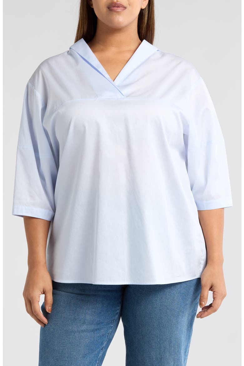 Oriana Cotton Top, Main, color, LIGHT BLUE