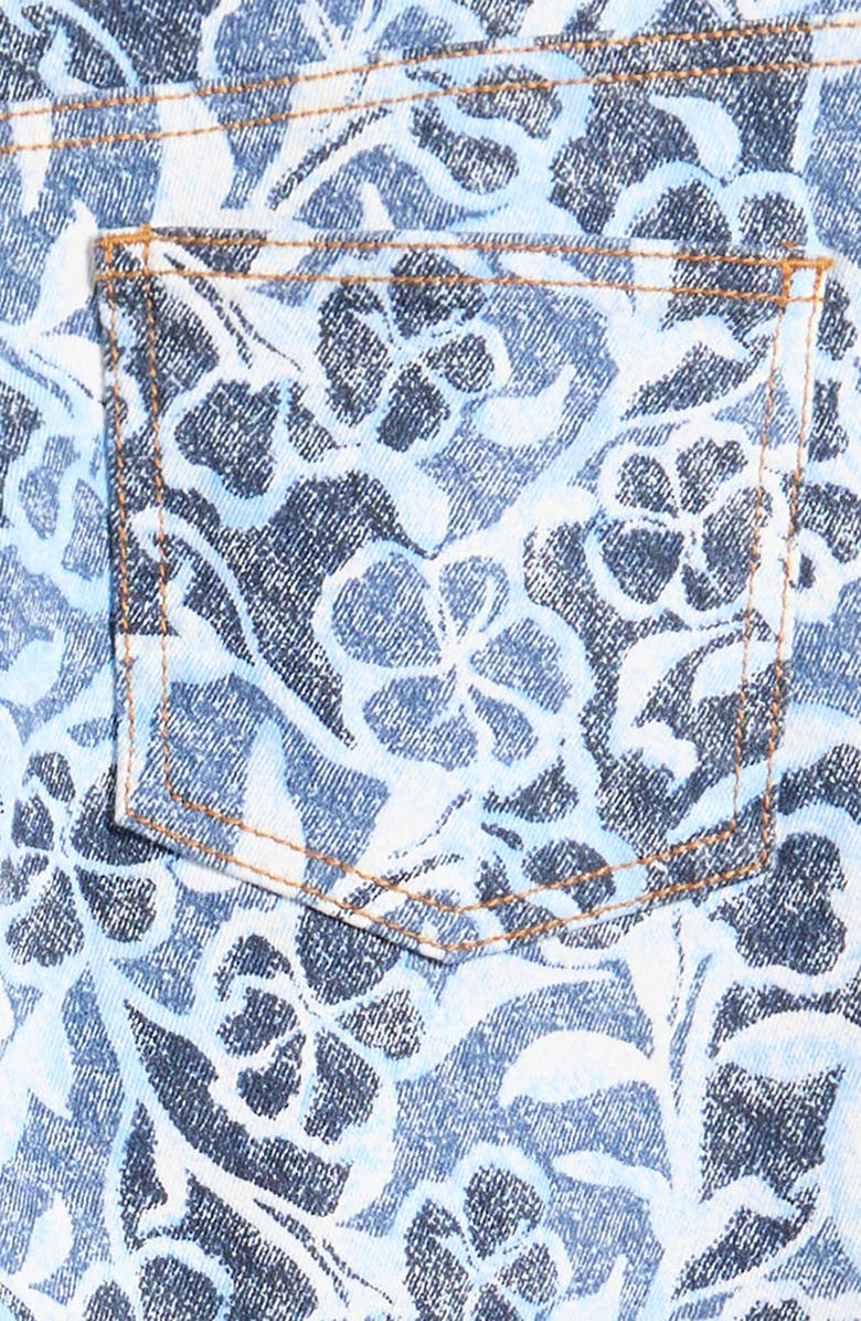 Reiss Kids' Skylar Sr. Floral Straight Leg Jeans, Alternate, color, Blue