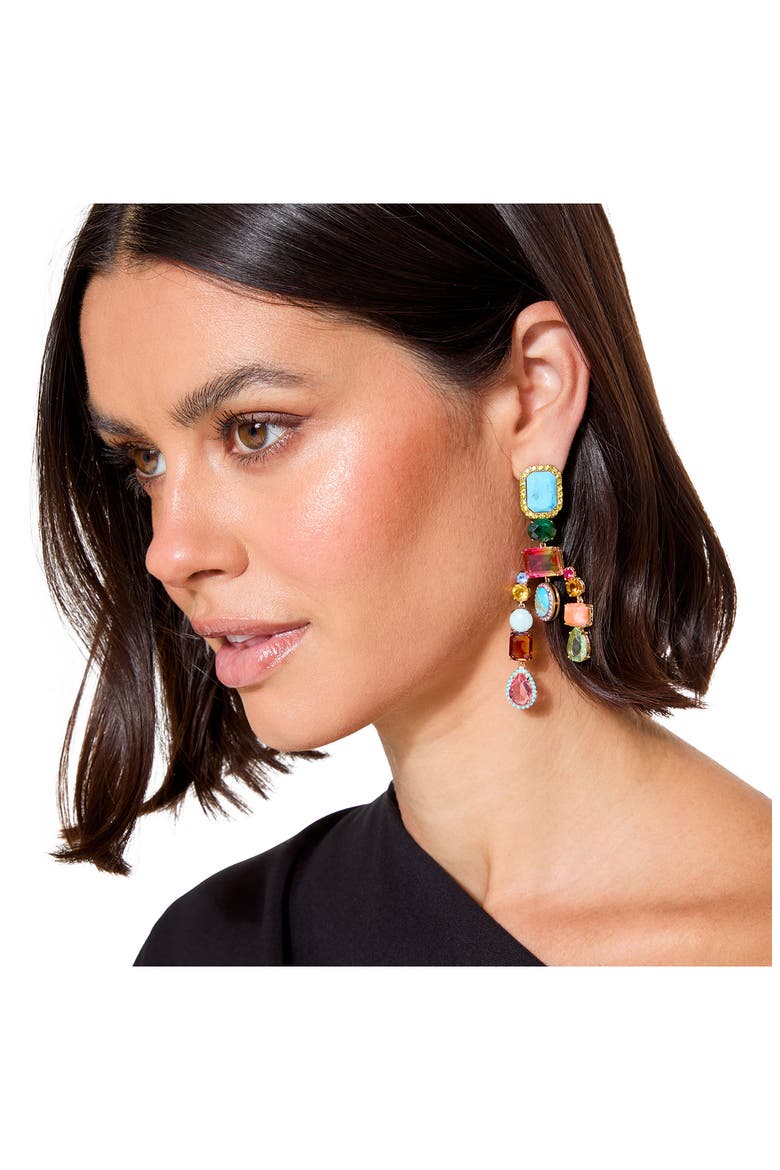 Mixed Chandelier Drop Earrings, Alternate, color, CRYSTAL MULTI