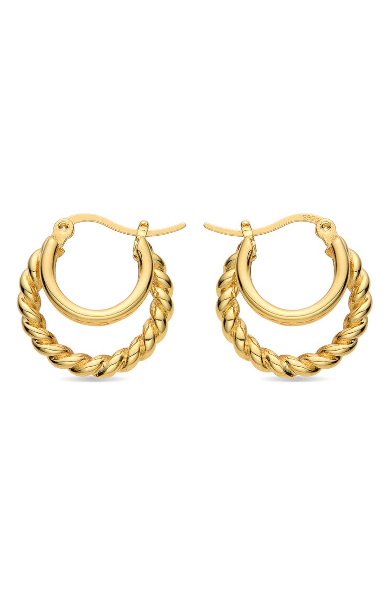 EYE CANDY LOS ANGELES Pauline Triple Loop Hoop Earrings, Alternate, color, Gold