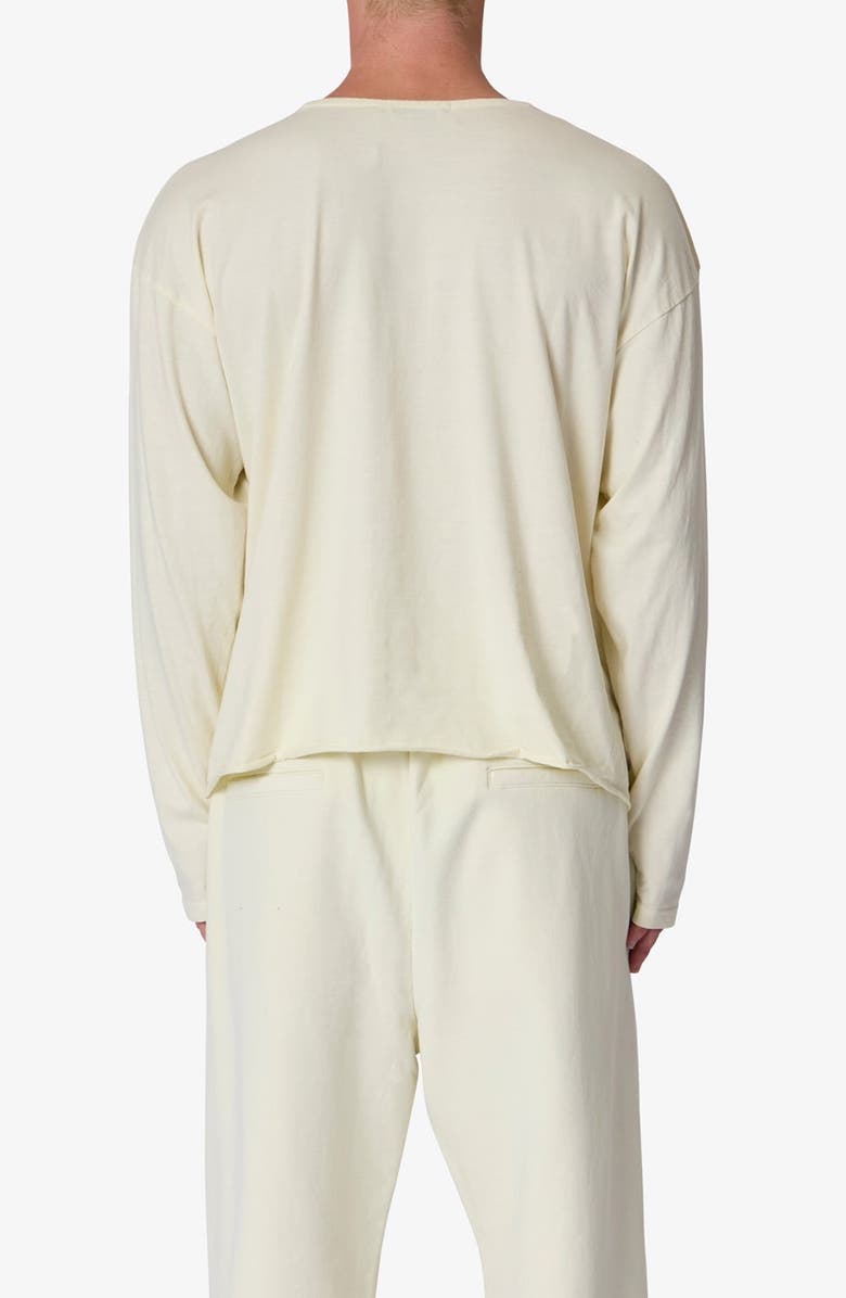 mnml Raw Hem Oversize Long Sleeve T-Shirt, Alternate, color, Off White