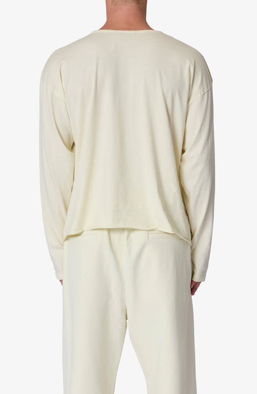 Mnml Raw Hem Oversize Long Sleeve T-shirt In White