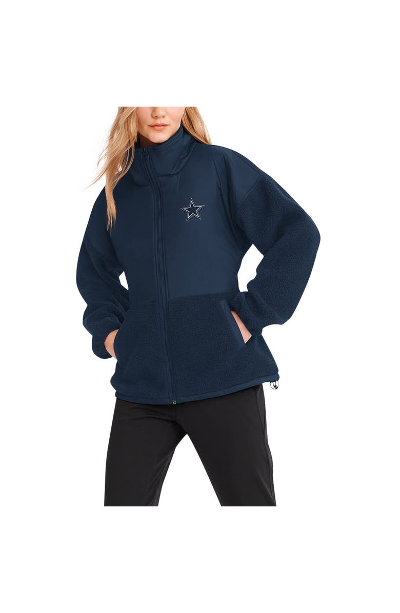 DKNY SPORT Women's DKNY Sport Navy Dallas Cowboys Drew Sherpa Full-Zip Jacket, Main, color, Navy