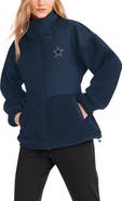 DKNY SPORT Women's DKNY Sport Navy Dallas Cowboys Drew Sherpa Full-Zip Jacket