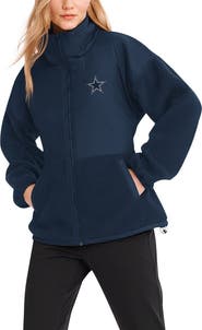DKNY SPORT Women's DKNY Sport Navy Dallas Cowboys Drew Sherpa Full-Zip Jacket